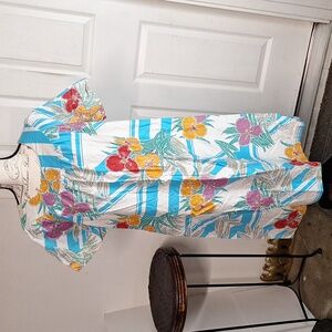 Vintage Sears Hawaiian Dress Floral cotton